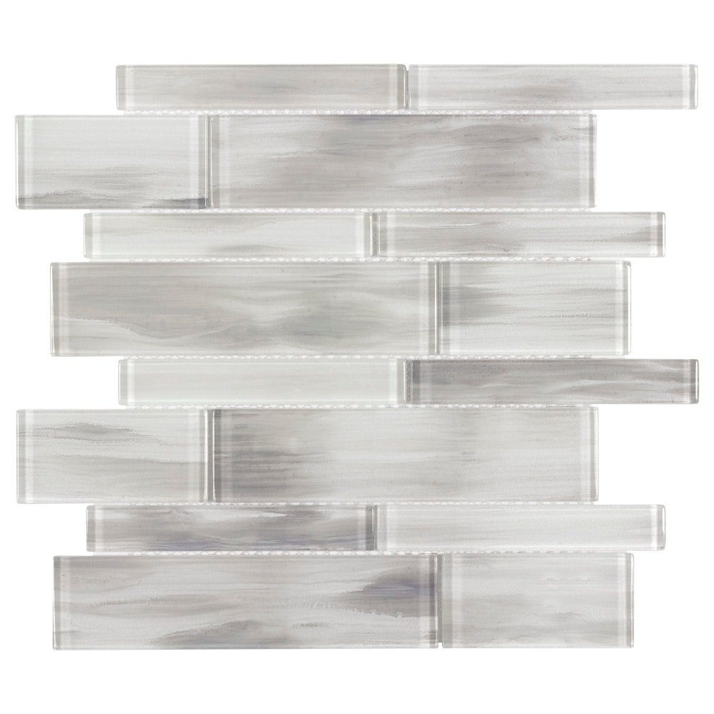 Allen + Roth White 12-in x 12-in Glossy Glass Linear Mosaic Wall Tile (0.97-sq ft Piece) - Image 5