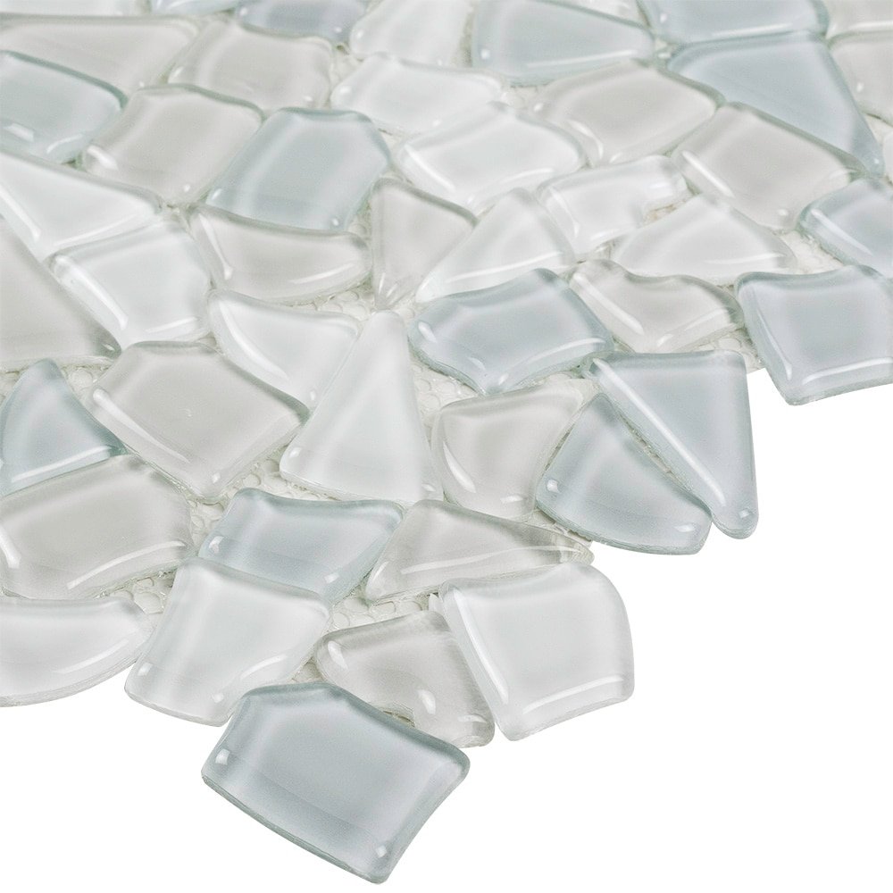 Elida Ceramica Island Spa 12-in x 12-in Glossy Glass Pebble Mosaic Floor and Wall Tile (0.936-sq ft Piece) - Image 3