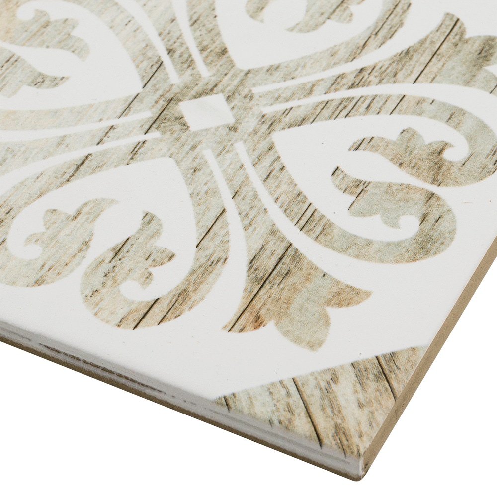 Boutique Ceramic Timberland Deco 6-in x 6-in Matte Porcelain Floor and Wall Tile (0.238-sq ft Piece) - Image 3