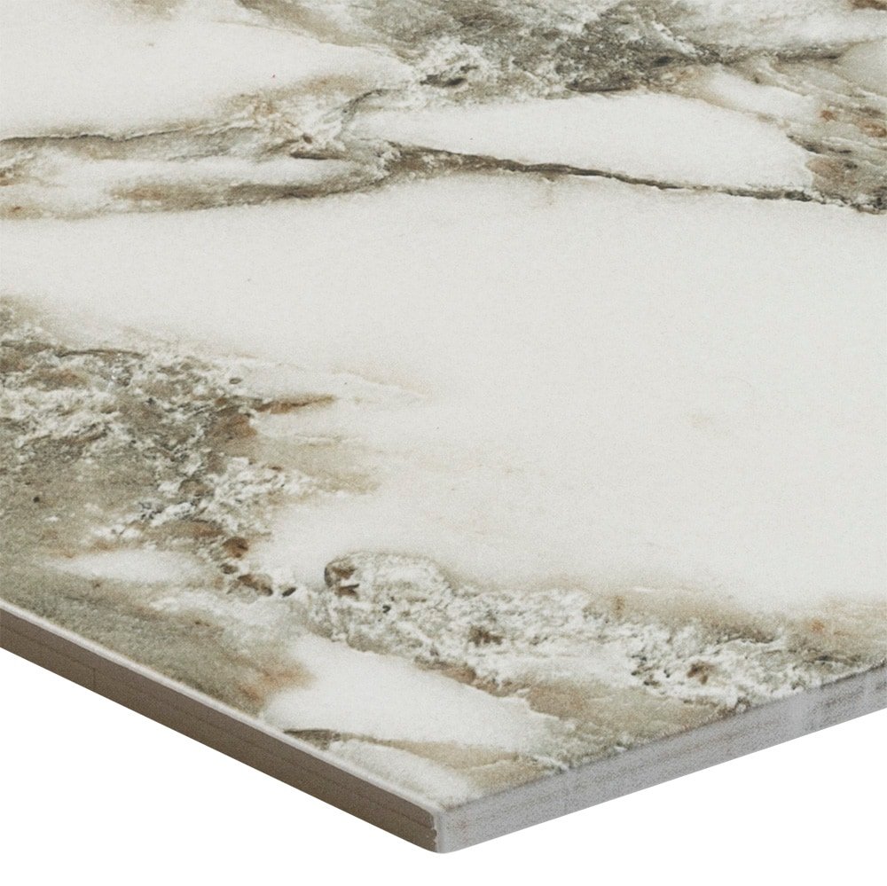 Arabescato 8-in x 9-in Matte Porcelain Hexagon Floor and Wall Tile ( 9.024-sq ft Carton) - Image 3