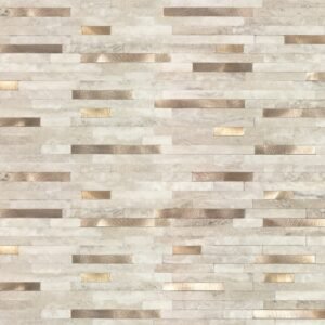 Peel & Stick Mosaics Golden Oasis 11-in x 13-in Matte PVC Linear Mosaic Wall Tile (0.827-sq ft Piece)