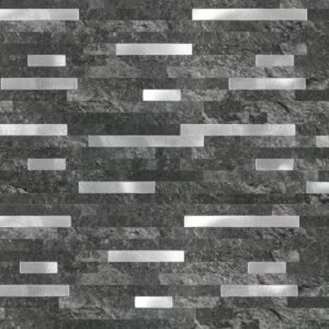 Peel&Stick Tile Silver Oasis 10-in x 13-in Matte PVC Linear Mosaic Wall Tile ( 0.844-sq ft Piece )