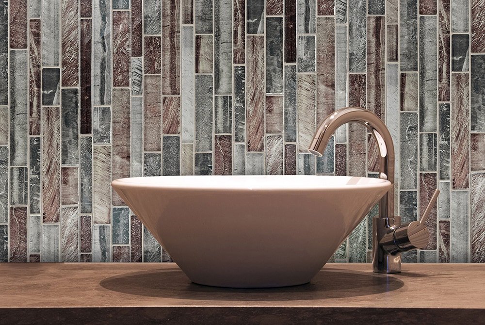 Elida Ceramica Shimmering Lights 12-in x 12-in Glossy Glass Linear Mosaic Wall Tile (0.95-sq ft Piece) - Image 2