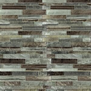 Elida Ceramica Shimmering Lights 12-in x 12-in Glossy Glass Linear Mosaic Wall Tile (0.95-sq ft Piece)