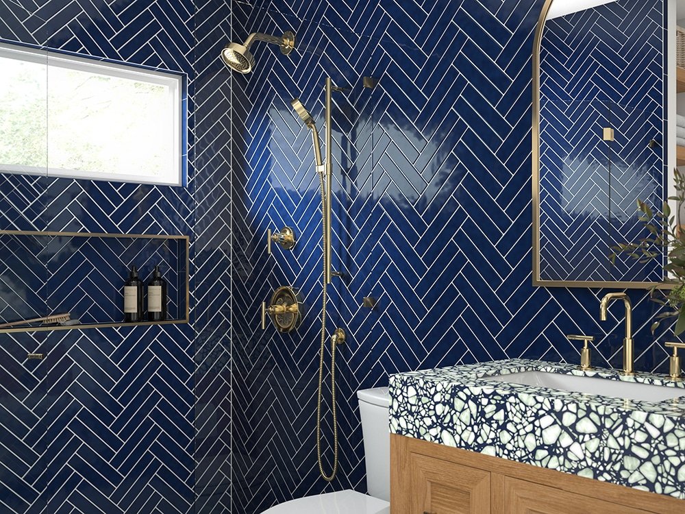 Boutique Ceramic Coastal Capri 2-in x 10-in Glossy Ceramic Subway Wall Tile (0.134-sq ft Piece) - Image 2