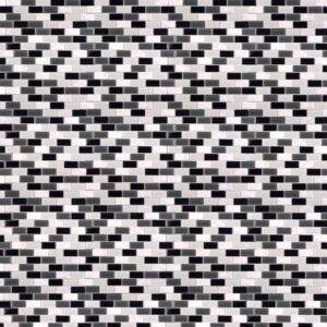 Elida Ceramica Midnight 12-in x 12-in Glossy Glass/Stone Marble Subway Mosaic Wall Tile (0.87-sq ft Piece)
