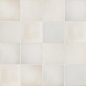 Boutique Zellige Cream 5-in x 5-in Glazed Ceramic Floor and Wall Tile (0.181-sq ft Piece)