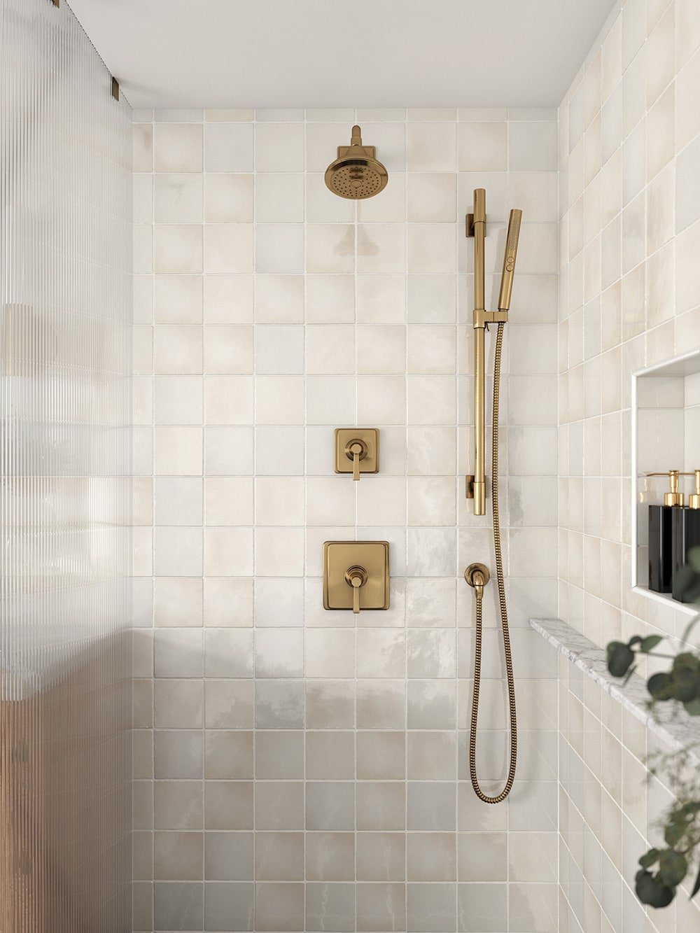 Boutique Zellige Cream 5-in x 5-in Glazed Ceramic Floor and Wall Tile (0.181-sq ft Piece) - Image 2