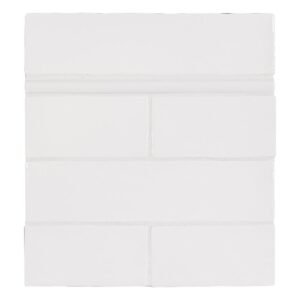 Boutique Ceramic Crafted White 3-in x 12-in Glazed Ceramic Subway Wall Tile (0.24-sq ft Piece)
