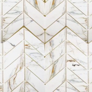 Elida Ceramica Regal Ridge Matte Recycled glass Chevron Mosaic Floor and Wall Tile (0.837-sq ft Piece)