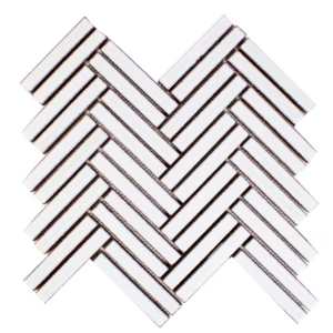 Boutique Ceramic Alpine Peaks 12-in x 12-in Matte Ceramic Herringbone Mosaic Floor and Wall Tile (0.737-sq ft Piece)