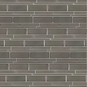 Boutique Ceramic Boutique Gray 11-in x 12-in Crackled Ceramic Linear Mosaic Wall Tile (0.85-sq ft Piece)