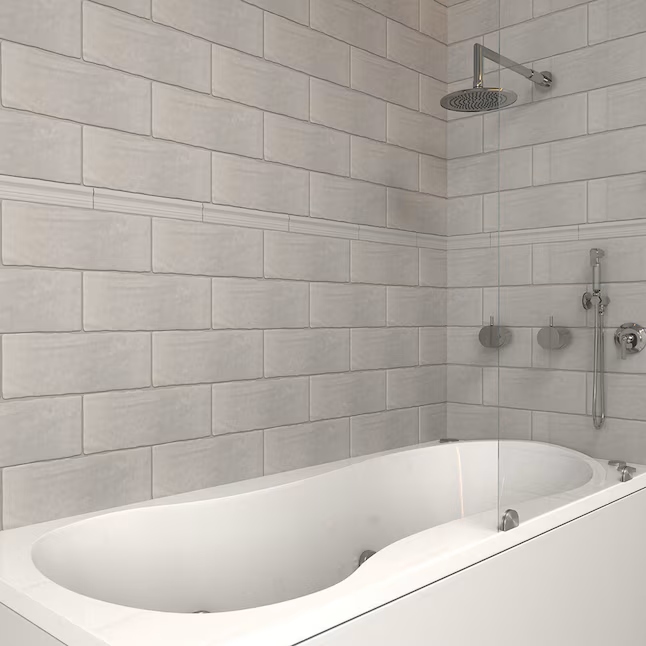 Boutique Ceramic Crafted Greige 5-in x 14-in Glazed Ceramic Subway Wall Tile (0.46-sq ft Piece) - Image 4