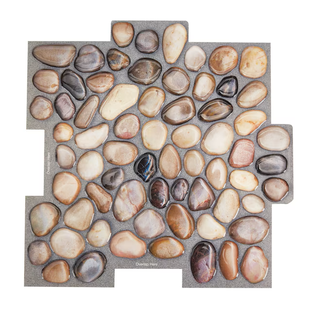 Peel&Stick Mosaics Rocky Road 10-in x 10-in Glossy Composite Linear Mosaic Wall Tile (0.59-sq ft Piece)