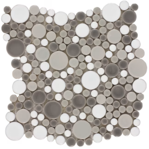 Elida Ceramica Rounded Blend 11-in x 11-in Glazed Porcelain Round Mosaic Wall Tile (0.81-sq ft Piece)