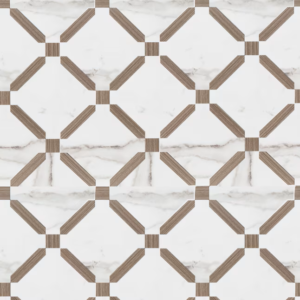 Peel&Stick Tile Stonewood Point Beige Matte Metal Diamond Mosaic Wall Tile (1.052-sq ft Piece)