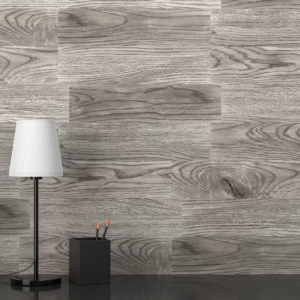 Peel&Stick Mosaics Urban woods gray 12-in x 16-in Glossy PVC Wood Look Linear Mosaic Wall Tile (1.291-sq ft Piece)