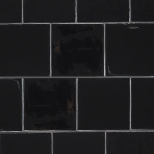 Boutique Zellige Black 5-in x 5-in Glazed Ceramic Floor and Wall Tile