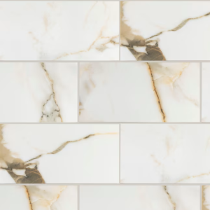 Origin 21 Calacatta Aurous 6-in x 12-in Polished Porcelain Marble look Floor and Wall Tile (0.46-sq ft Piece)