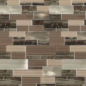 Elida Ceramica Laser Contempo 12-in x 12-in Multi-finish Glass/Metal Patterned Linear Mosaic Wall Tile (0.96-sq ft Piece)