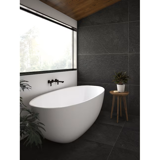 Elida Ceramica Midnight Sea 24-in x 48-in Matte Porcelain Cement look Floor and Wall Tile (7.75-sq ft Piece) - Image 2