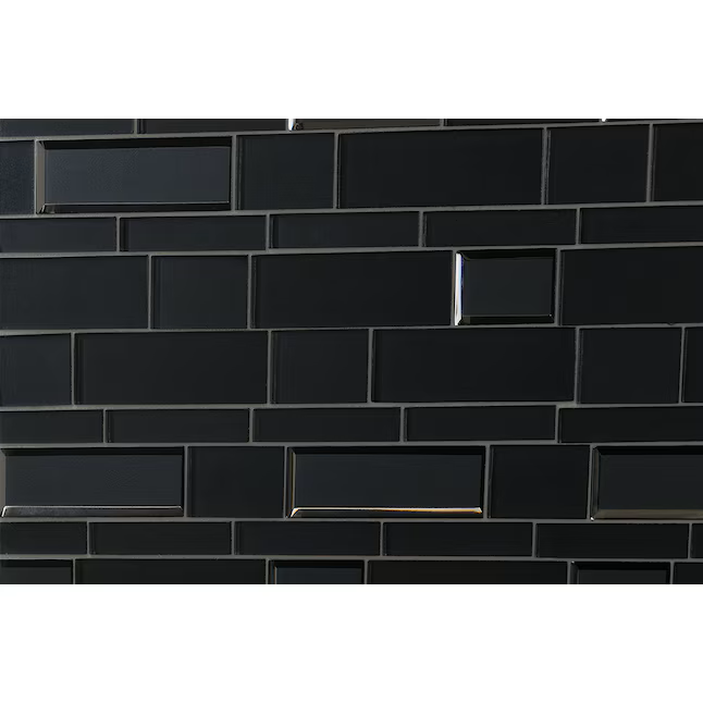 Elida Ceramica Night Reflections 12-in x 12-in Glossy Glass Linear Mosaic Wall Tile (0.95-sq ft Piece)