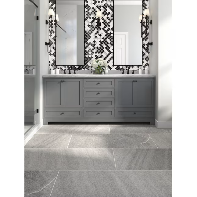 Elida Ceramica Stone Shadow 24-in x 48-in Matte Porcelain Floor and Wall Tile (7.75-sq ft Piece) - Image 2