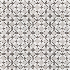Boutique Ceramic Taupe Trellis Grey 12-in x 12-in Glossy Recycled glass Patterned Mosaic Floor and Wall Tile (0.979-sq ft Piece)