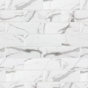 Elida Ceramica Villa Grande White 12-in x 15-in Honed Recycled glass Marble look Mosaic Floor and Wall Tile (0.946-sq ft Piece)