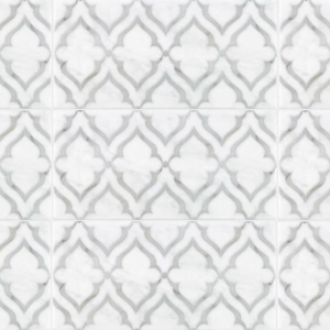 Boutique Ceramic Royal Lane White 4-in x 8-in Matte Porcelain Patterned Arabesque Floor and Wall Tile (0.215-sq ft / Piece)