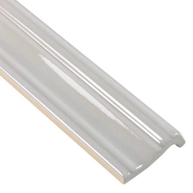 Boutique Ceramic Crafted Silver Crown Moulding 2-in x 12-in Glazed Ceramic Wall Tile (0.16-sq ft / Piece) - Image 5