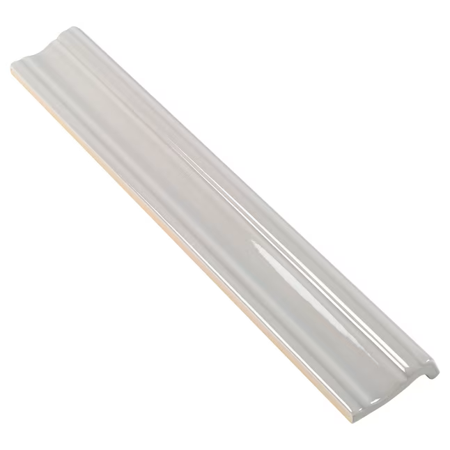 Boutique Ceramic Crafted Silver Crown Moulding 2-in x 12-in Glazed Ceramic Wall Tile (0.16-sq ft / Piece) - Image 2