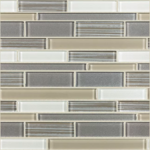 Elida Ceramica Sahara Glow Beige 12-in x 14-in Glossy Glass Patterned Linear Mosaic Wall Tile (0.955-sq ft / Piece)