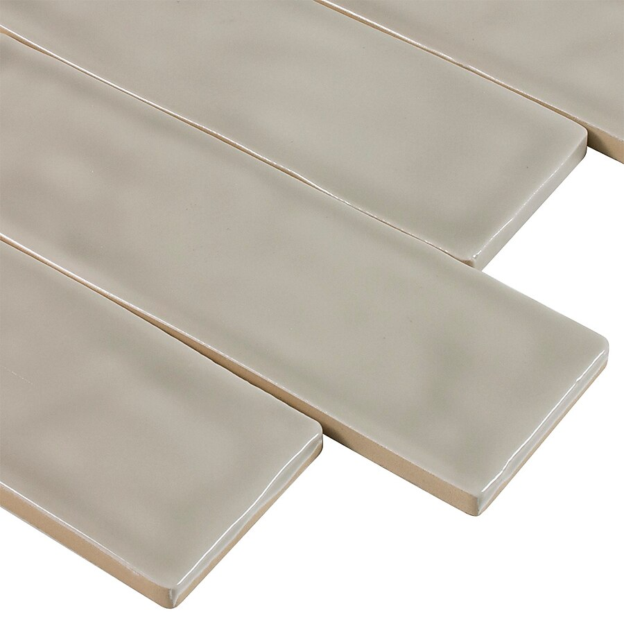 Boutique Ceramic Crafted Greige 2-1/2-in x 8-in Glazed Ceramic Subway Wall Tile (0.13-sq ft / Piece) - Image 2