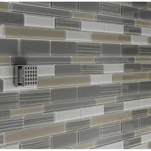 Elida Ceramica Sahara Glow Beige 12-in x 14-in Glossy Glass Patterned Linear Mosaic Wall Tile (0.955-sq ft / Piece) - Image 2
